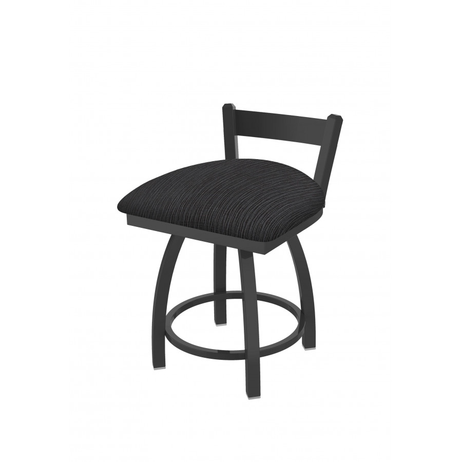 82118PW014 18 in. 821 Catalina Low Back Swivel Vanity Stool with Pewter & Graph Anchor Seat