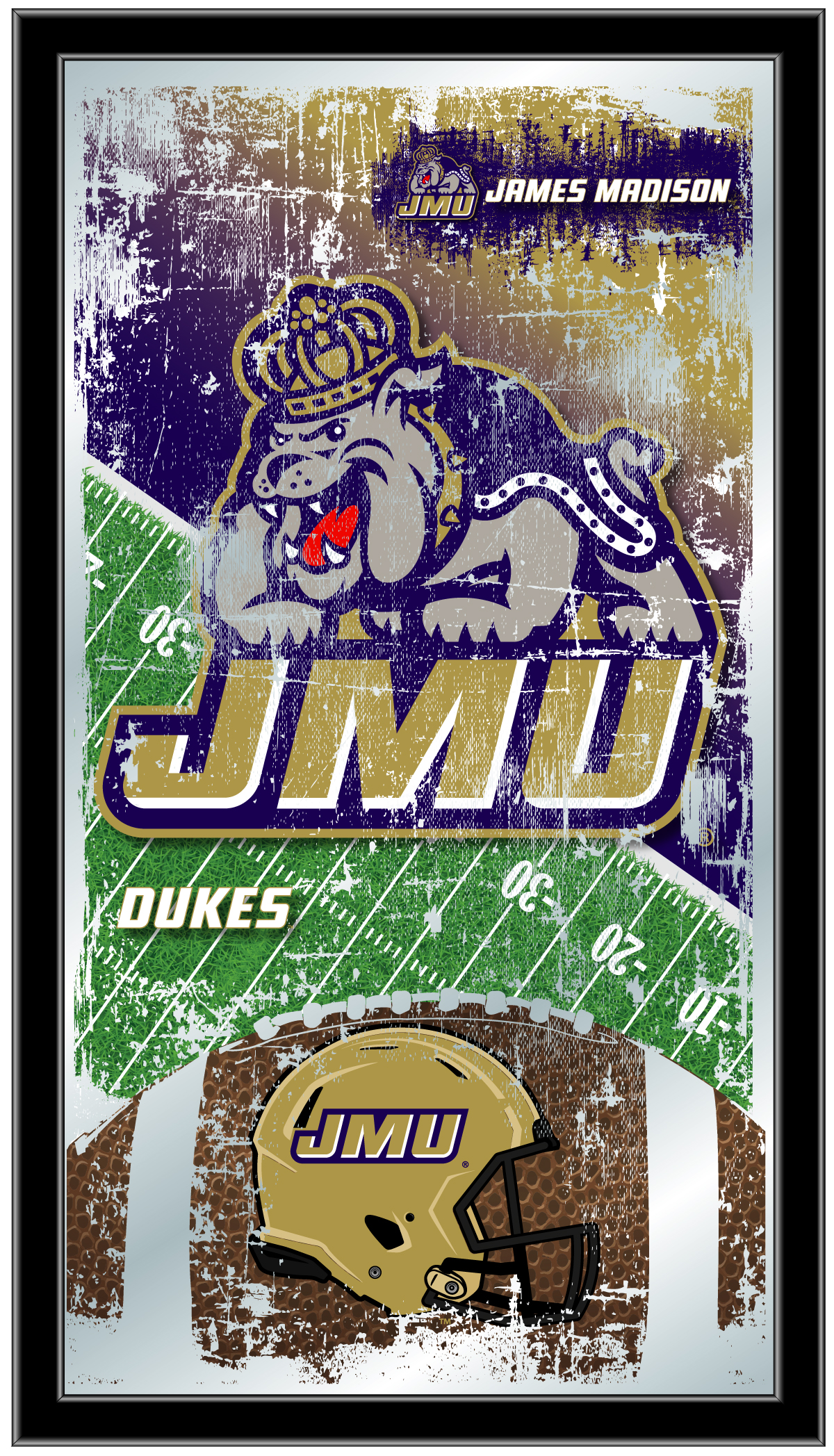 MFtblJmsMad James Madison 15 x 26 in. Football Mirror