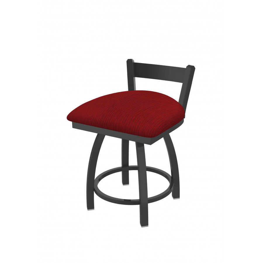 82118PW016 18 in. 821 Catalina Low Back Swivel Vanity Stool with Pewter & Graph Ruby Seat