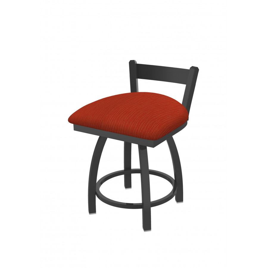 82118PW021 18 in. 821 Catalina Low Back Swivel Vanity Stool with Pewter & Graph Poppy Seat