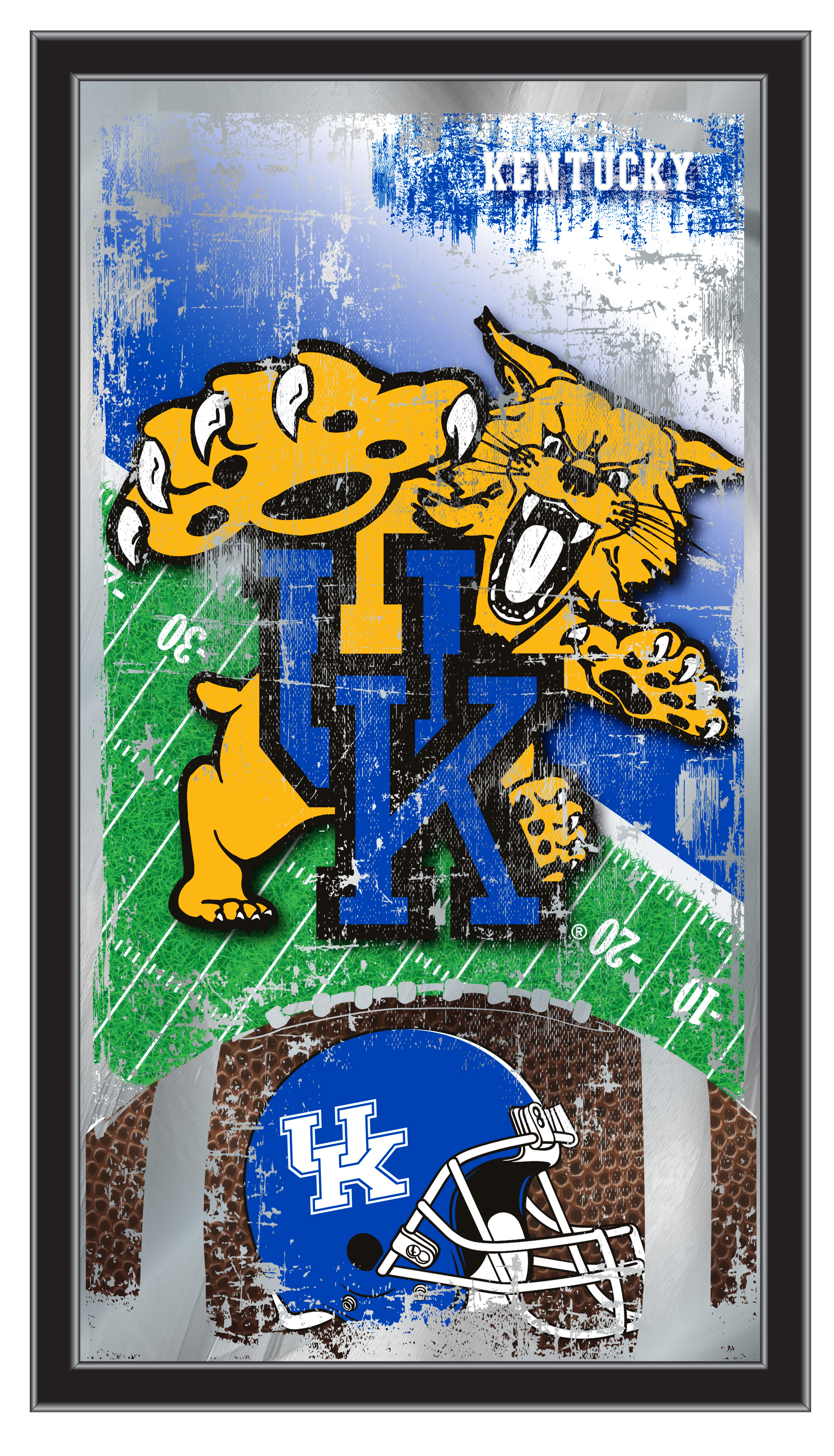 MFtblKentky Kentucky 15 x 26 in. Football Mirror