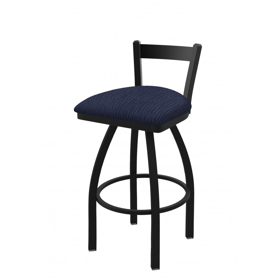 82130BW014 30 in. 821 Catalina Low Back Swivel Bar Stool with Black Wrinkle & Graph Anchor Seat