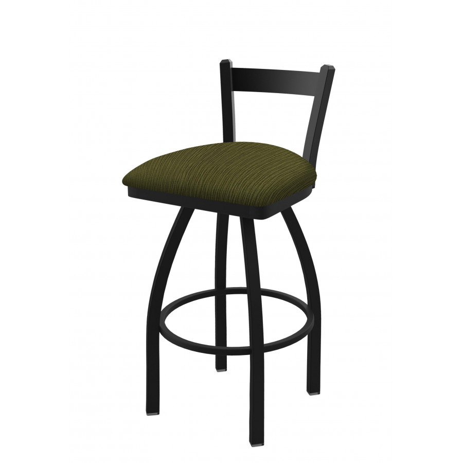 82130BW015 30 in. 821 Catalina Low Back Swivel Bar Stool with Black Wrinkle & Graph Parrot Seat
