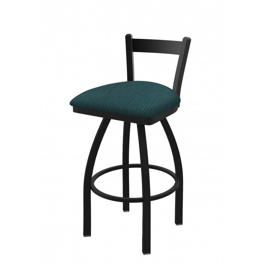82130BW022 30 in. 821 Catalina Low Back Swivel Bar Stool with Black Wrinkle & Graph Tidal Seat