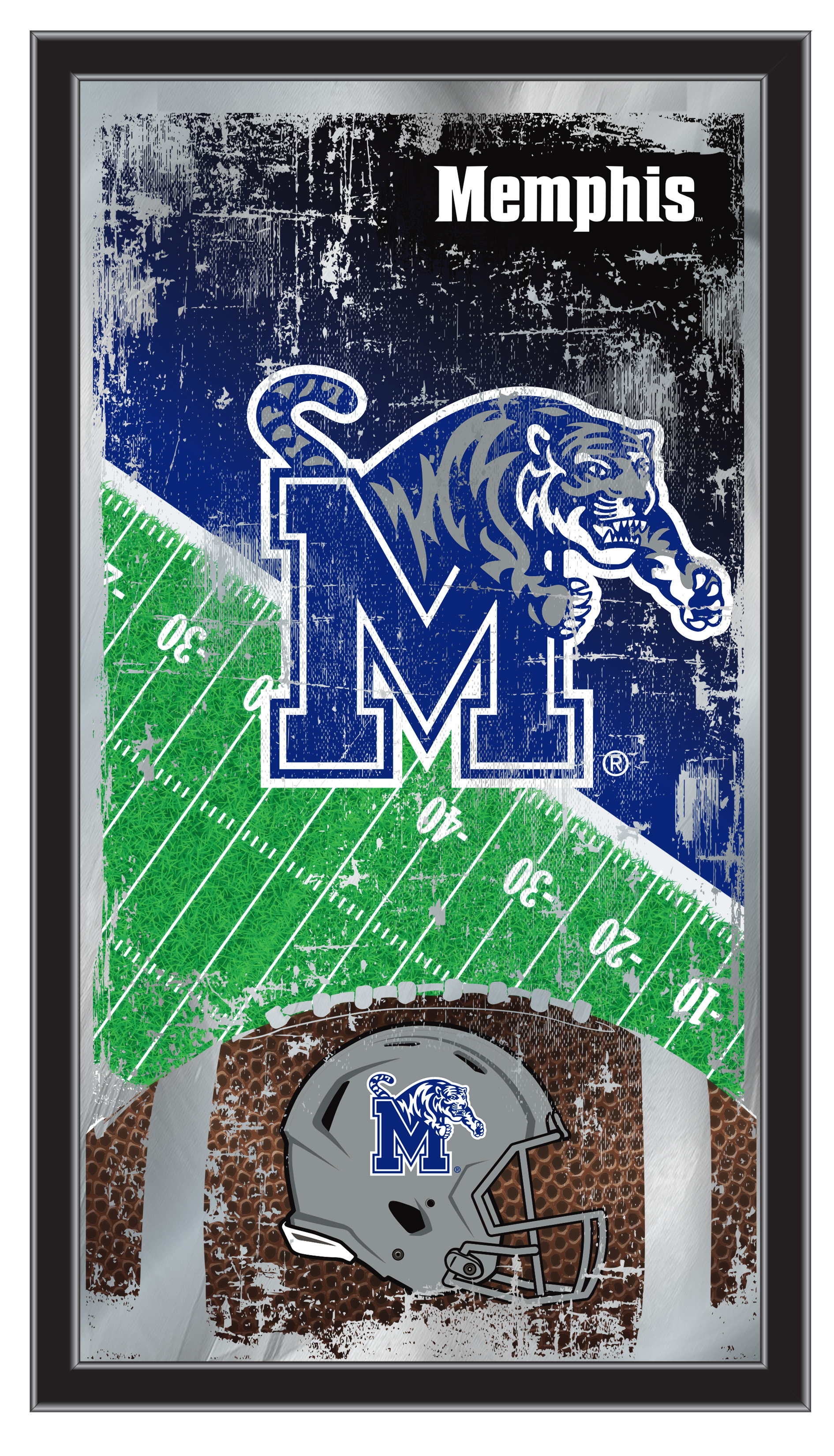 MFtblMemphs Memphis 15 x 26 in. Football Mirror