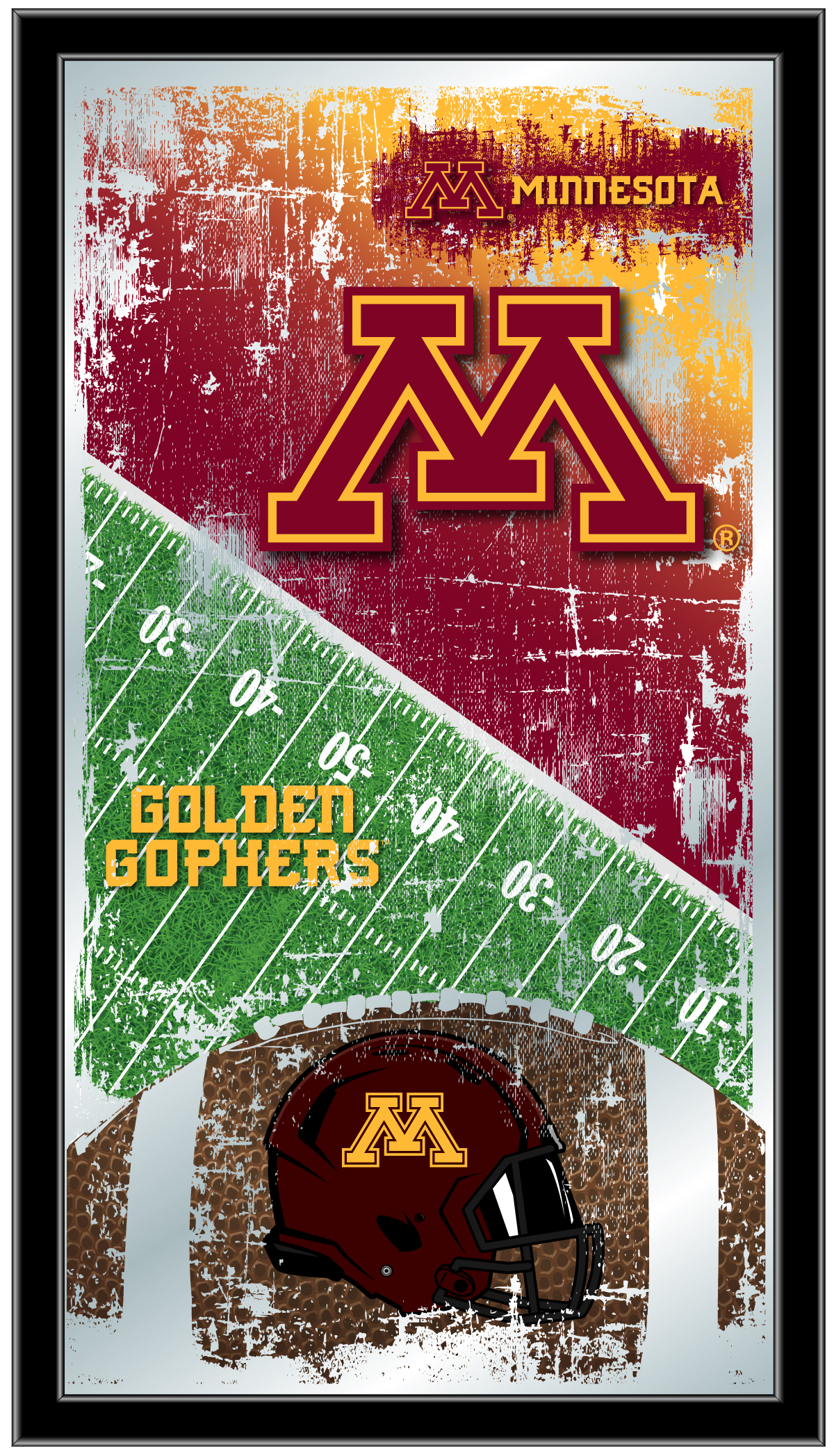 MFtblMinnUn Minnesota 15 x 26 in. Football Mirror