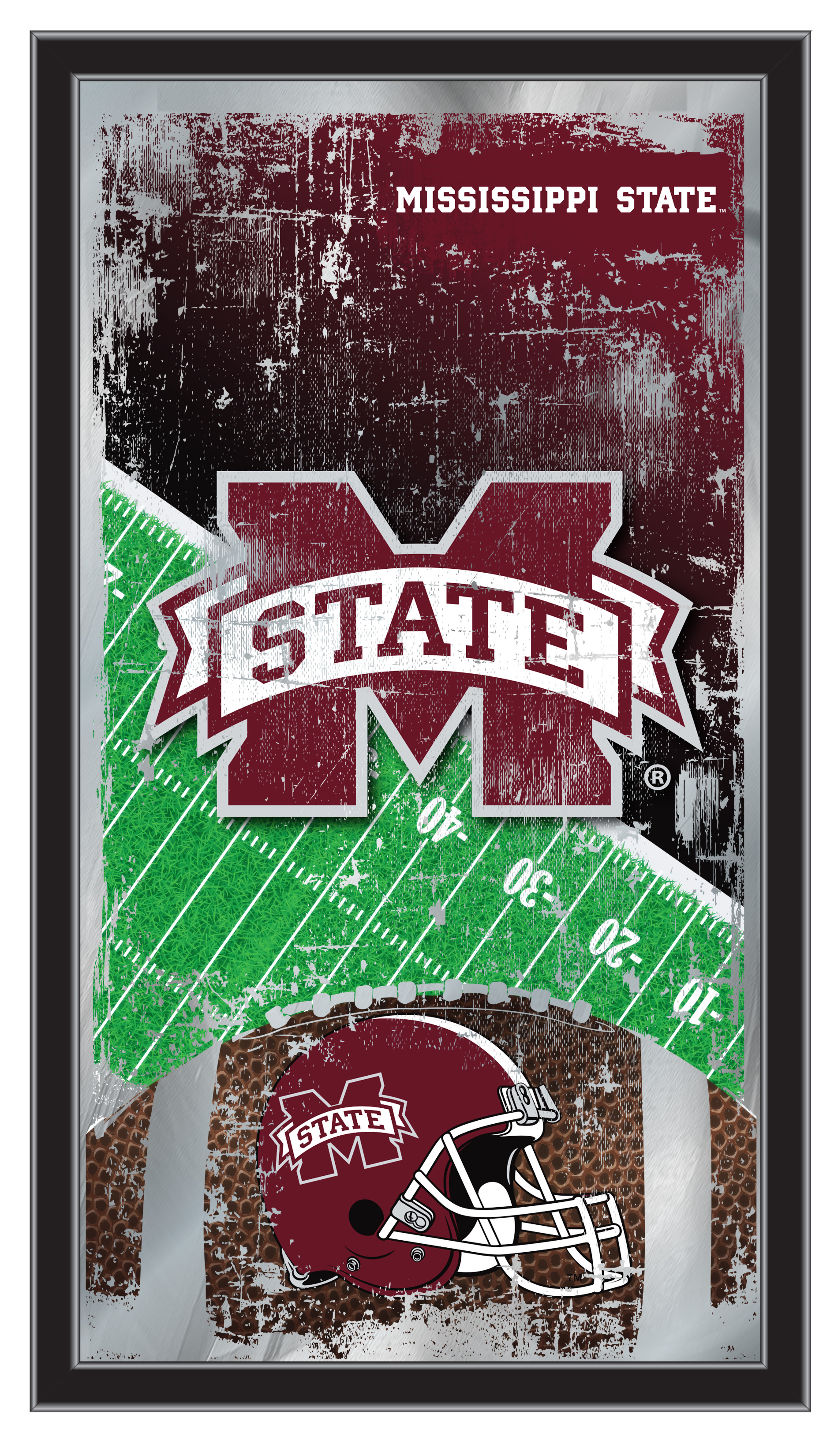 MFtblMssStU Mississippi State 15 x 26 in. Football Mirror