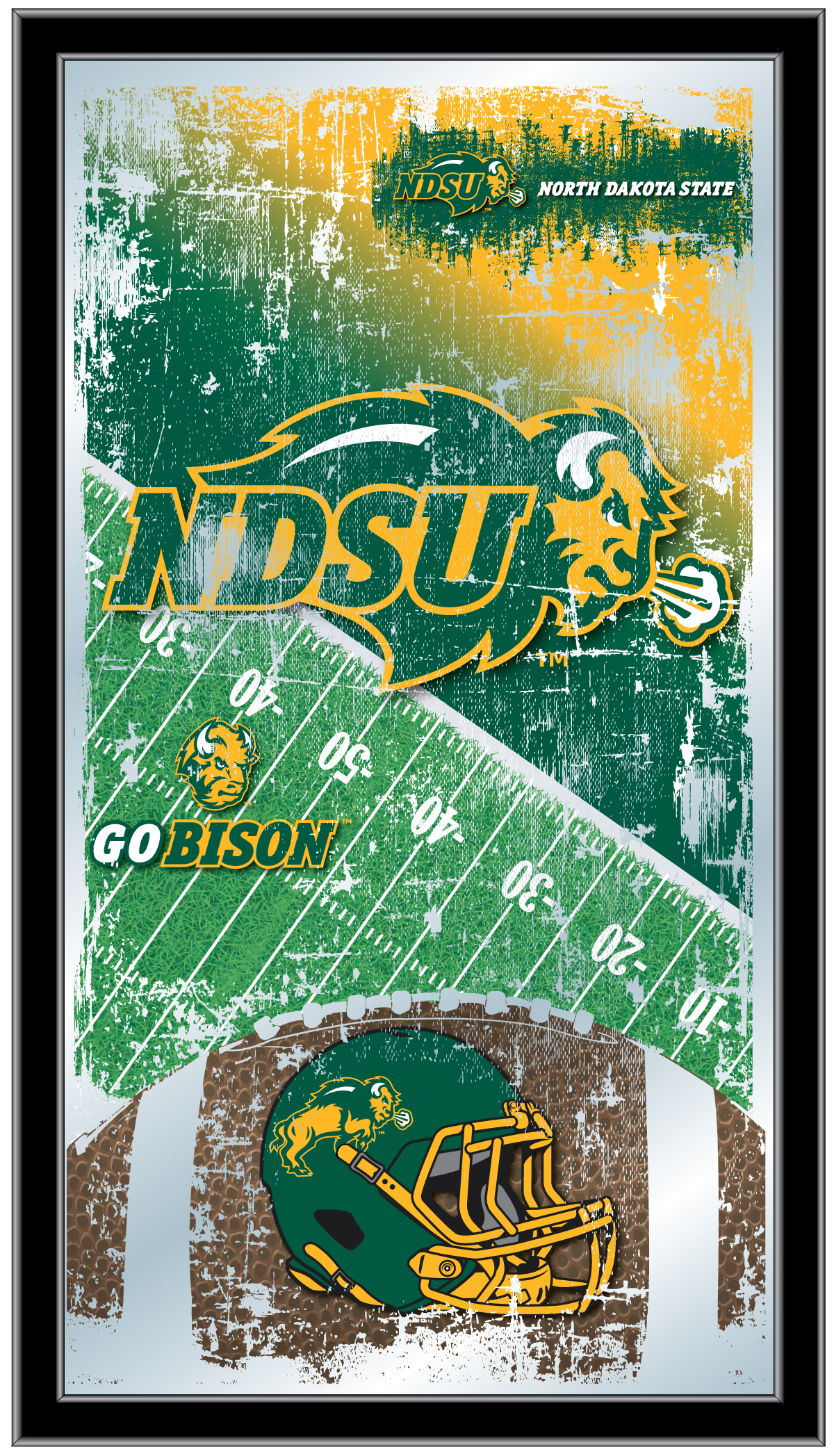 MFtblNDakSt North Dakota State 15 x 26 in. Football Mirror