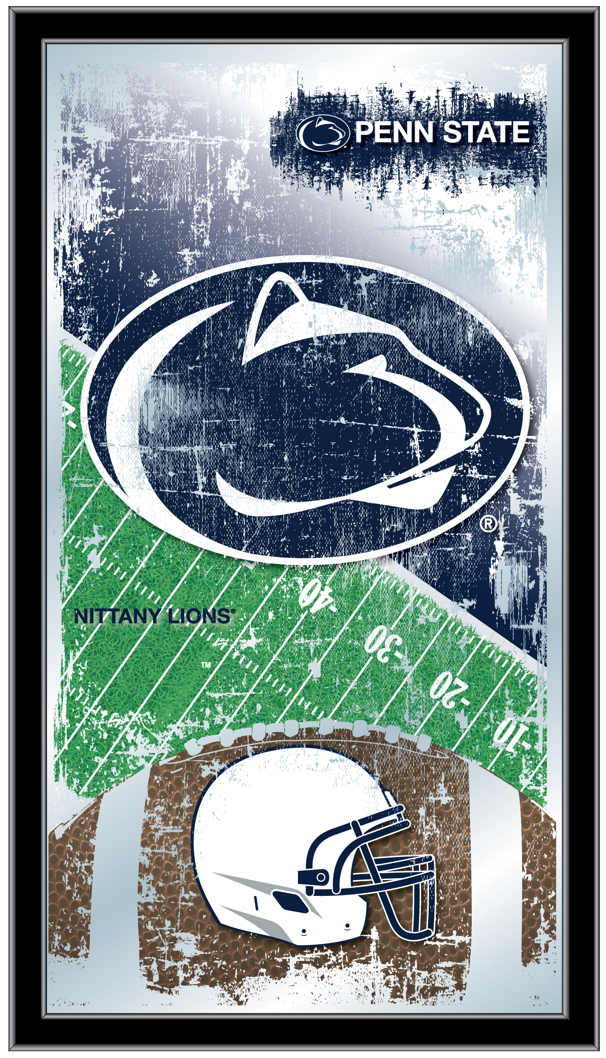 MFtblPennSt Penn State 15 x 26 in. Football Mirror