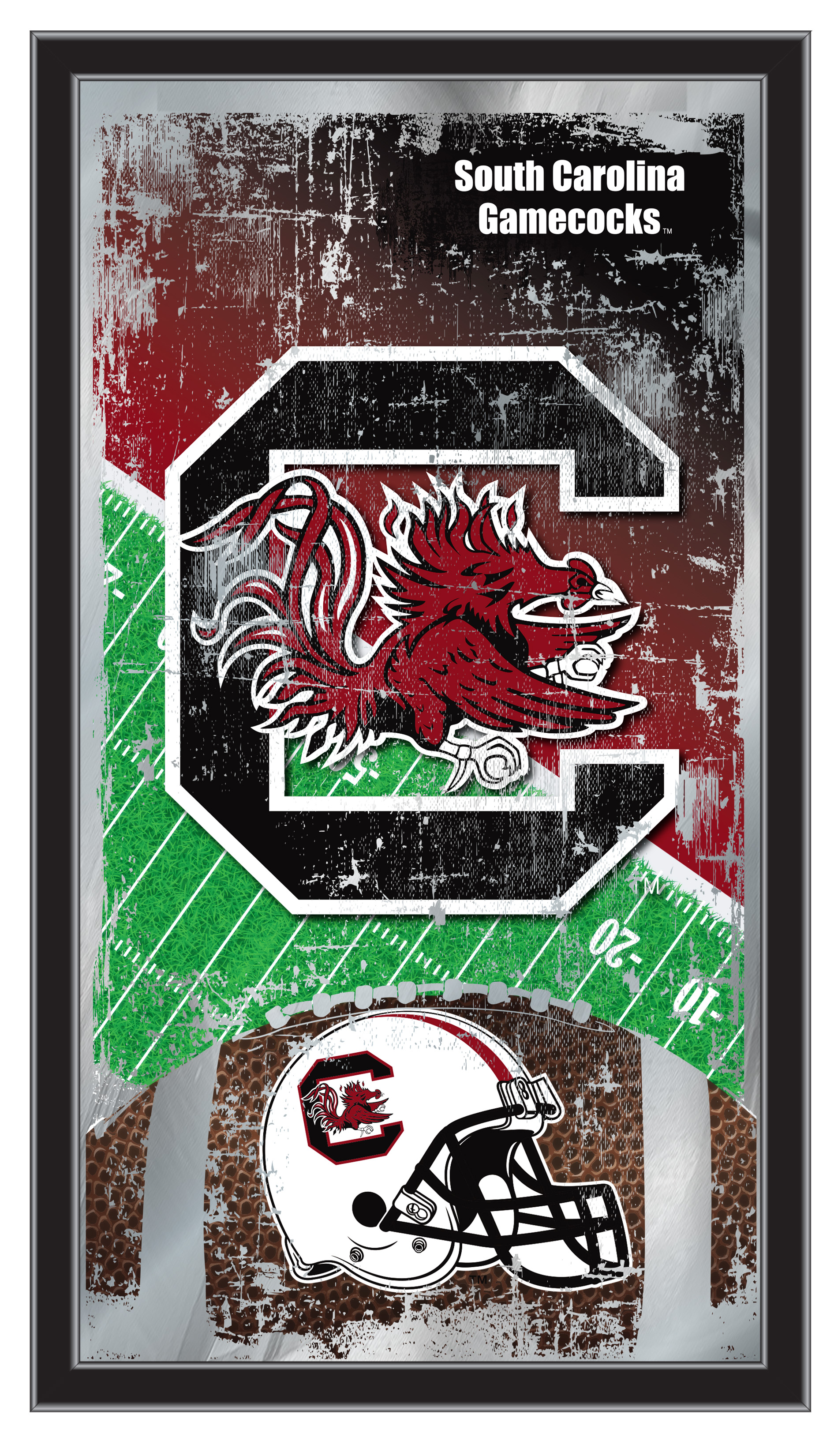 MFtblSouCar South Carolina 15 x 26 in. Football Mirror