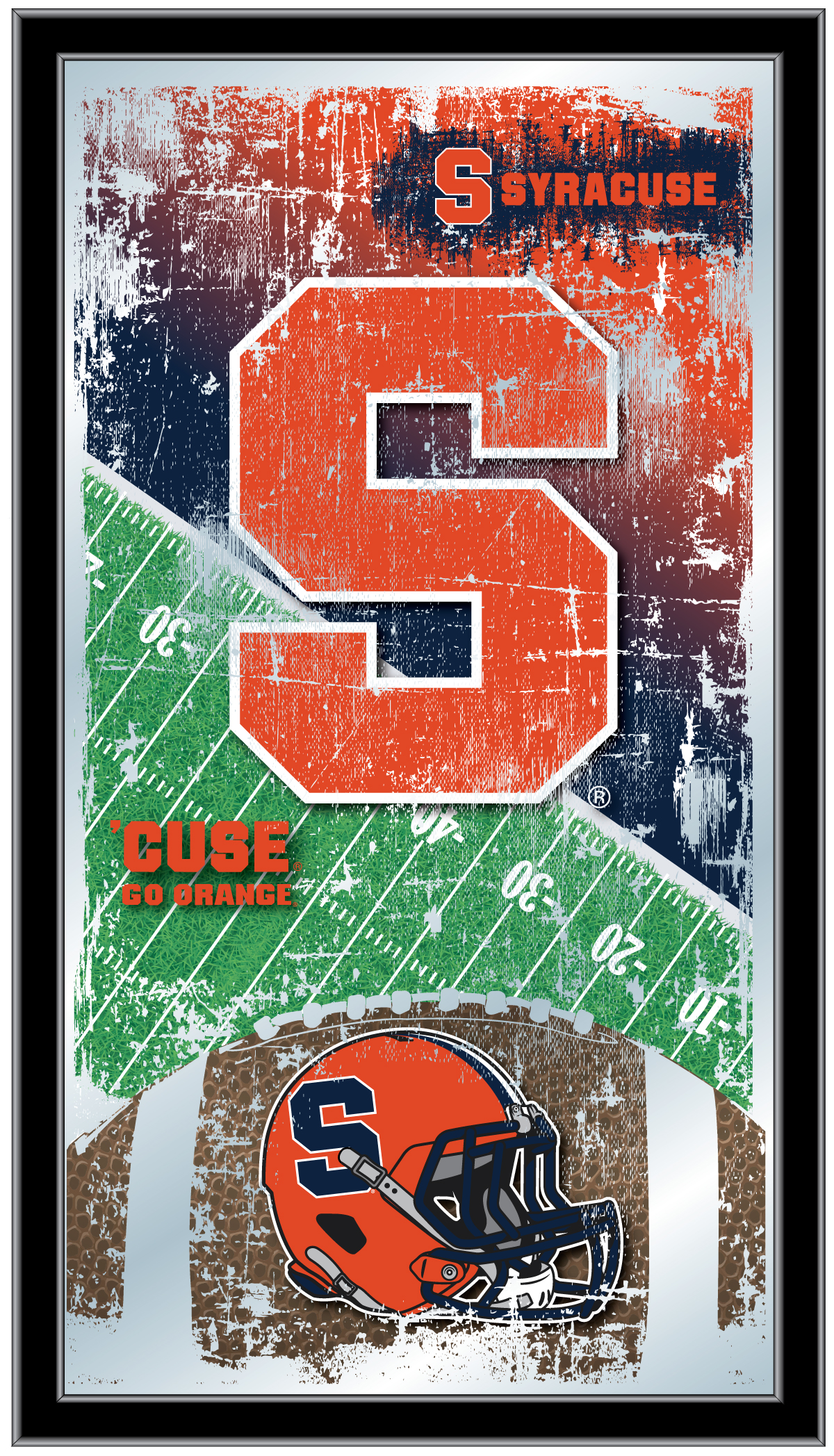 MFtblSyrcse Syracuse 15 x 26 in. Football Mirror