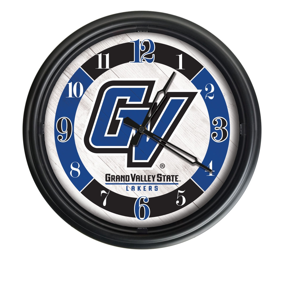 Picture of Holland Bar Stool ODClk14BK-08GVStUn 14 in. Dia. Grand Valley State University Indoor & Outdoor LED Wall Clock&#44; Black