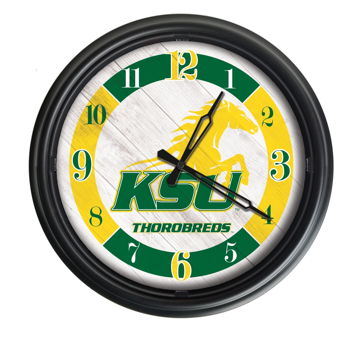 Picture of Holland Bar Stool ODClk14BK-08KYStUn 14 in. Dia. Kentucky State University Indoor & Outdoor LED Wall Clock&#44; Black
