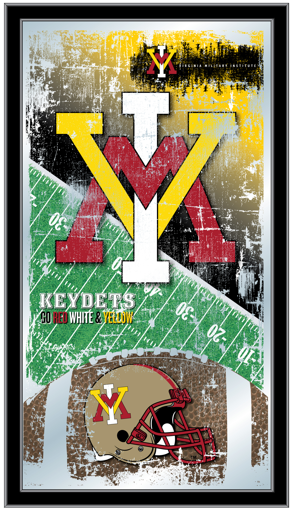 MFtblVAMilI Virginia Military Institute 15 x 26 in. Football Mirror