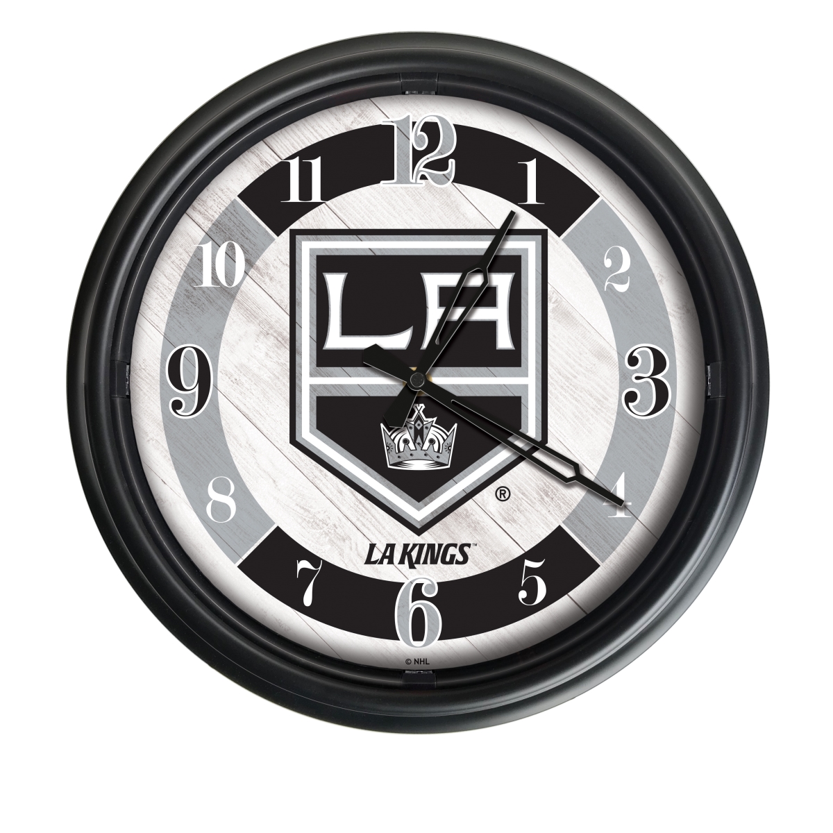 Picture of Holland Bar Stool ODClk14BK-08LAKing 14 in. Dia. Los Angeles Kings Indoor & Outdoor LED Wall Clock&#44; Black
