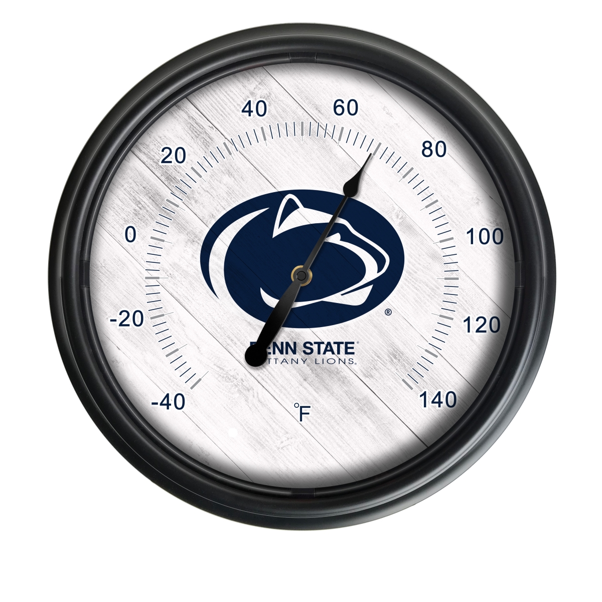 Picture of Holland Bar Stool ODThrm14BK-08PennSt NCAA Pennsylvania State Nittany Lions 14 in. Dia. Indoor & Outdoor LED Thermometer&#44; Black