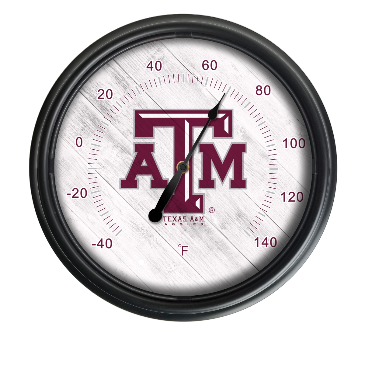 Picture of Holland Bar Stool ODThrm14BK-08TexA-M NCAA Texas A&M Aggies 14 in. Dia. Indoor & Outdoor LED Thermometer&#44; Black
