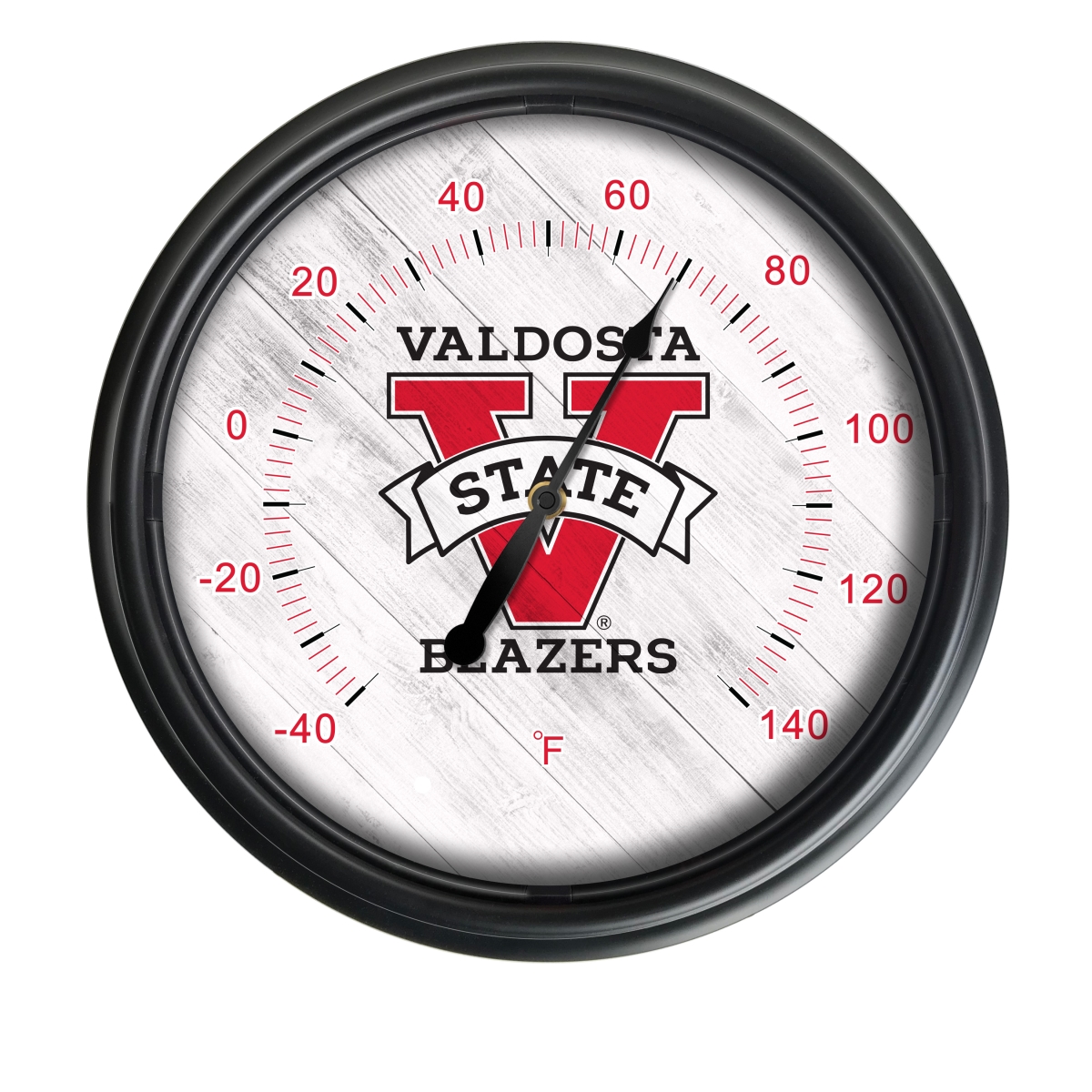Picture of Holland Bar Stool ODThrm14BK-08ValdSt NCAA Valdosta State Blazers 14 in. Dia. Indoor & Outdoor LED Thermometer&#44; Black