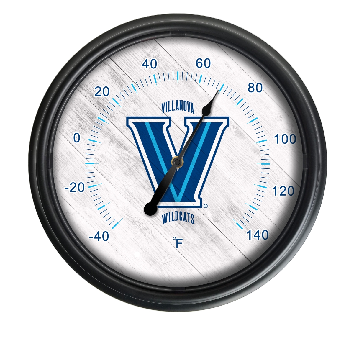 Picture of Holland Bar Stool ODThrm14BK-08Vilnva NCAA Villanova Wildcats 14 in. Dia. Indoor & Outdoor LED Thermometer&#44; Black