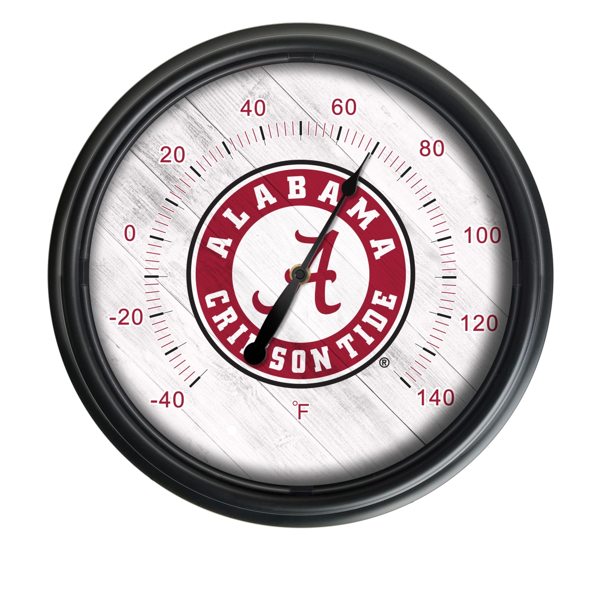 Picture of Holland Bar Stool ODThrm14BK-08AL-A NCAA Alabama Crimson Tide 14 in. Dia. Indoor & Outdoor LED Thermometer&#44; Black