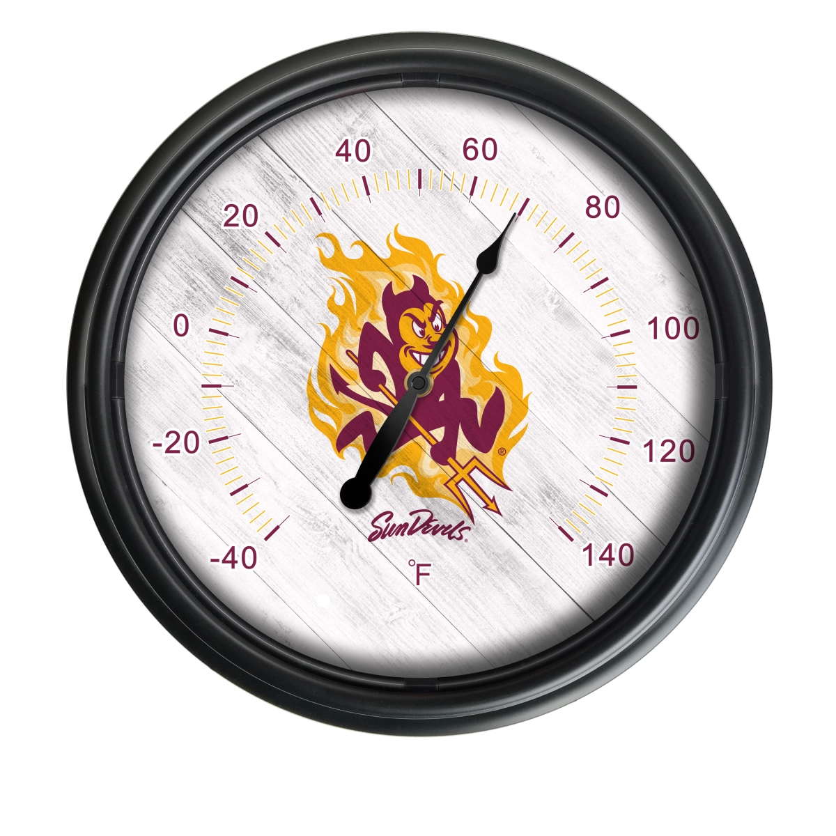 Picture of Holland Bar Stool ODThrm14BK-08ArizSt-S NCAA Arizona State Sun Devils 14 in. Dia. Indoor & Outdoor LED Thermometer&#44; Black