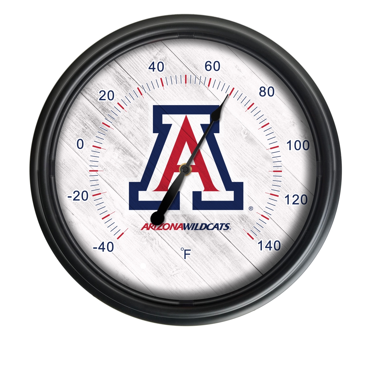 Picture of Holland Bar Stool ODThrm14BK-08ArizUn NCAA Arizona Wildcats 14 in. Dia. Indoor & Outdoor LED Thermometer&#44; Black