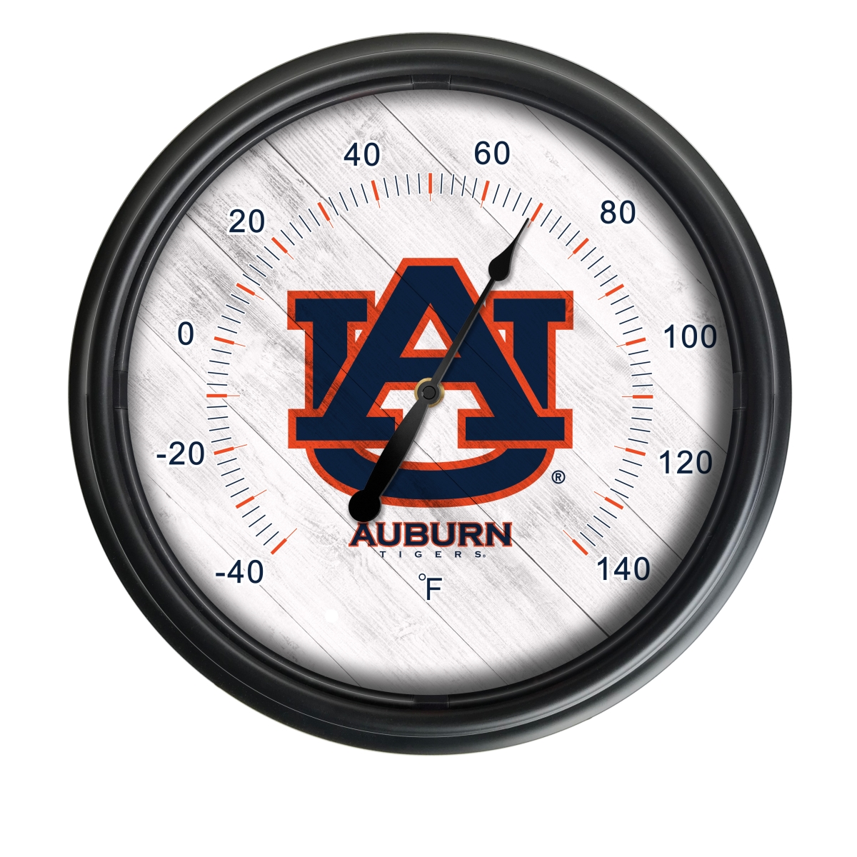 Picture of Holland Bar Stool ODThrm14BK-08Auburn NCAA Auburn Tigers 14 in. Dia. Indoor & Outdoor LED Thermometer&#44; Black