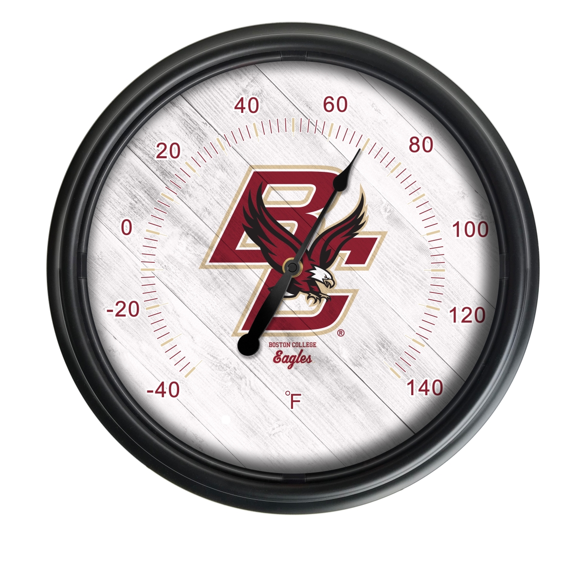 Picture of Holland Bar Stool ODThrm14BK-08BostnC NCAA Boston College Eagles 14 in. Dia. Indoor & Outdoor LED Thermometer&#44; Black