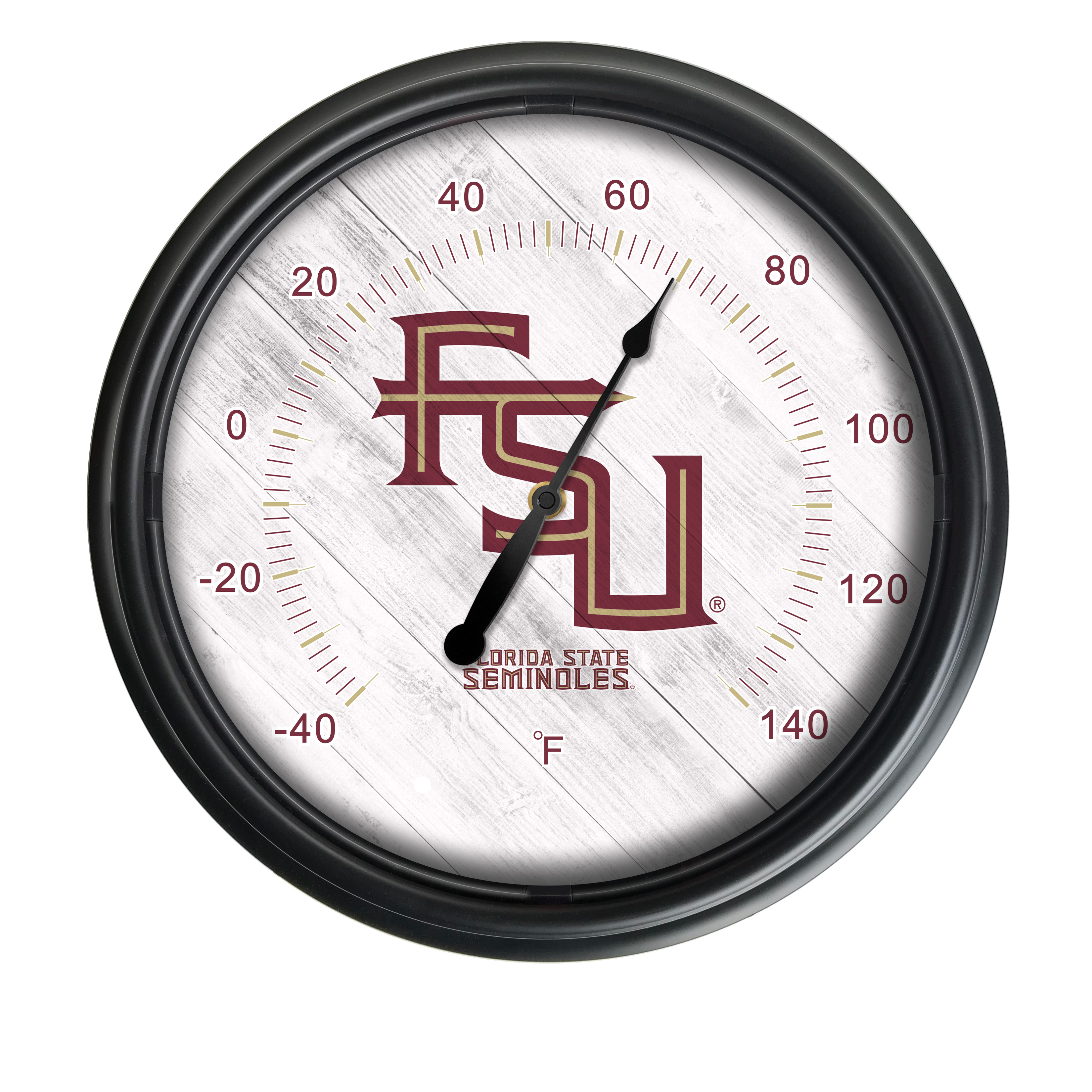 Picture of Holland Bar Stool ODThrm14BK-08FSU-FS NCAA Florida State Semindles 14 in. Dia. Indoor & Outdoor LED Thermometer&#44; Black