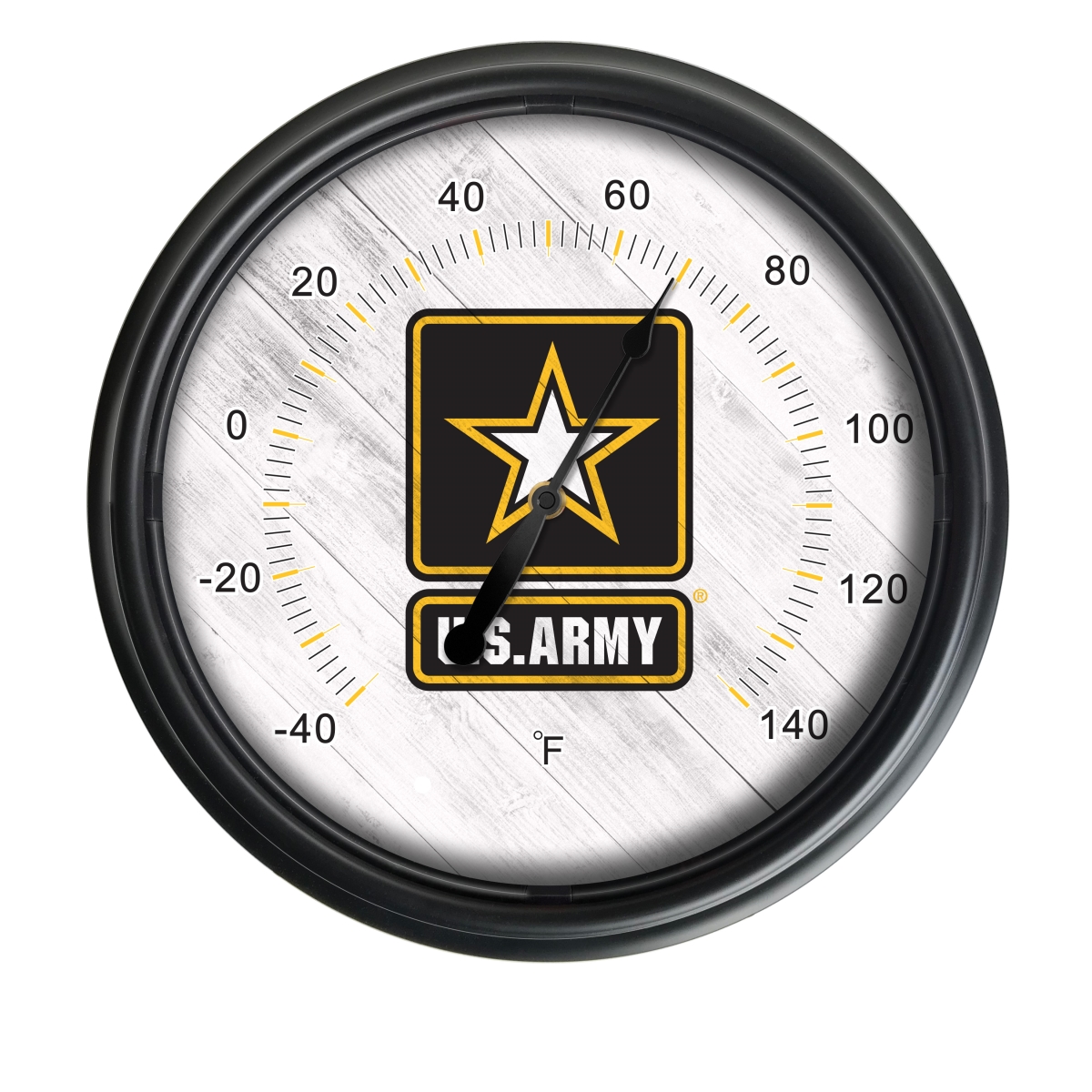 Picture of Holland Bar Stool ODThrm14BK-08Army Military United States Army 14 in. Dia. Indoor & Outdoor LED Thermometer&#44; Black