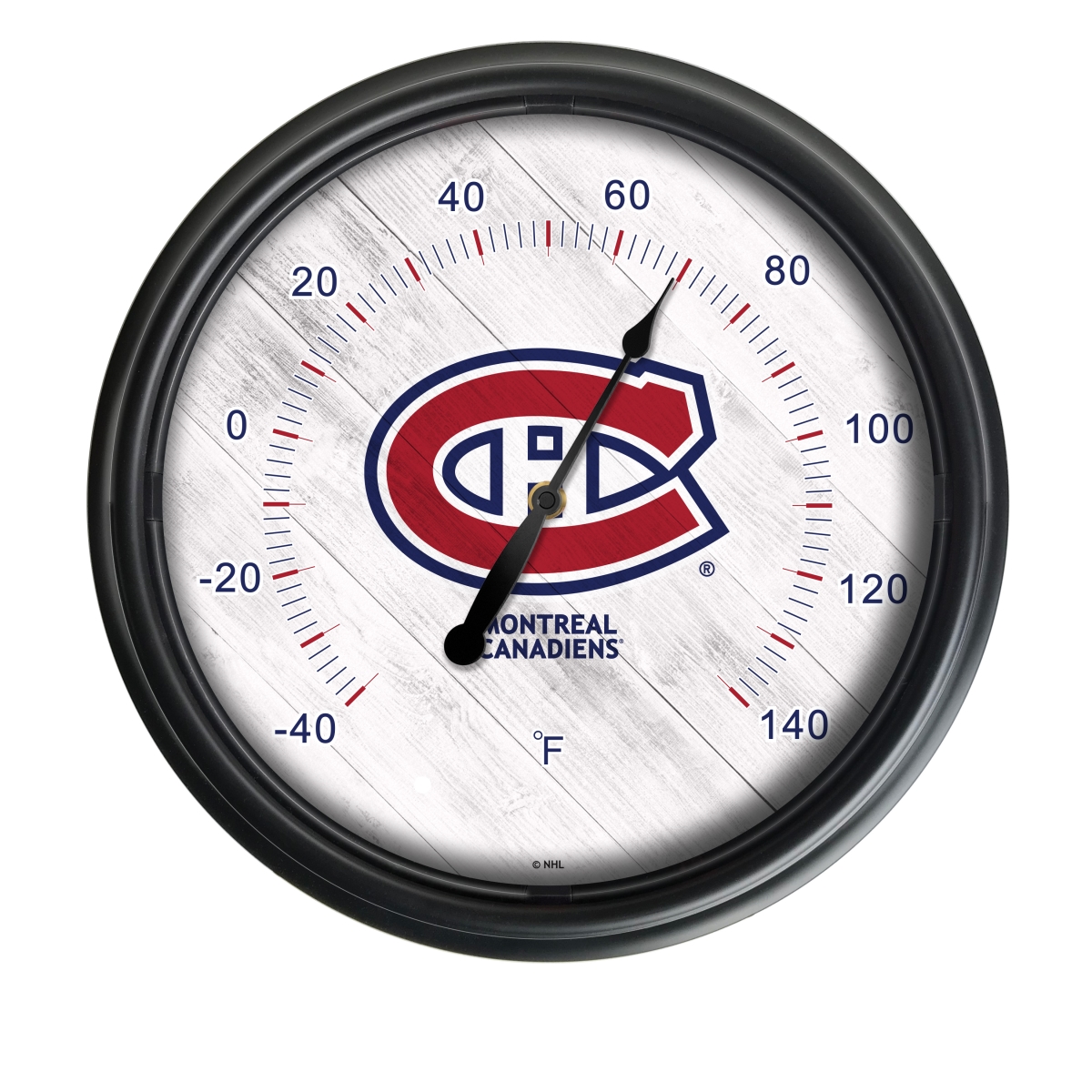 Picture of Holland Bar Stool ODThrm14BK-08MonCan NHL Montreal Canadiens 14 in. Dia. Indoor & Outdoor LED Thermometer&#44; Black