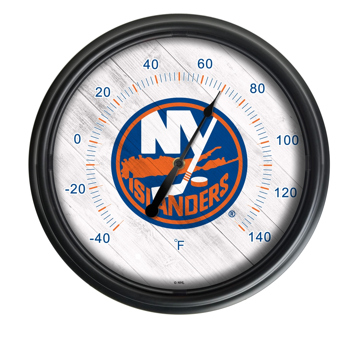 Picture of Holland Bar Stool ODThrm14BK-08NYIsln NHL New York Islanders 14 in. Dia. Indoor & Outdoor LED Thermometer&#44; Black