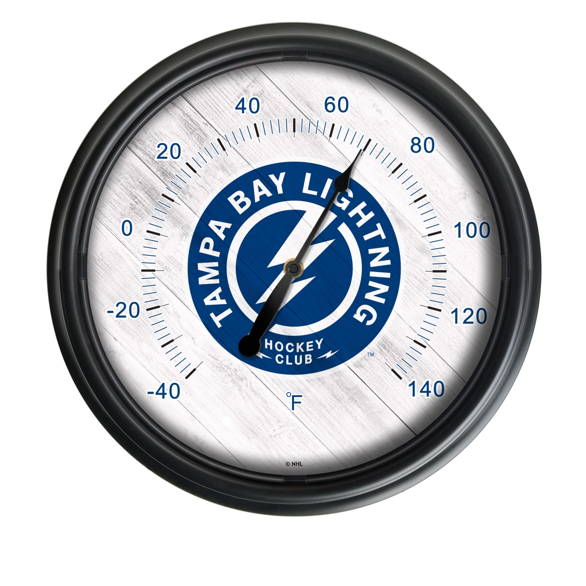 Picture of Holland Bar Stool ODThrm14BK-08TBLght NHL Tampa Bay Lightning 14 in. Dia. Indoor & Outdoor LED Thermometer&#44; Black