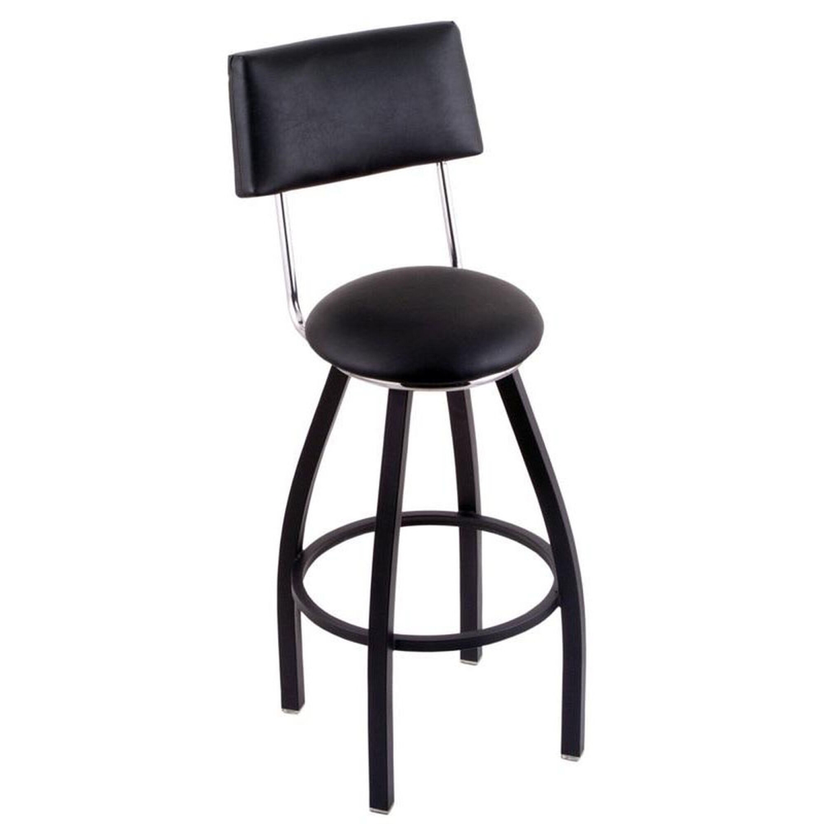 C8B425BlkVinyl C8B4 Swivel Stool, Black