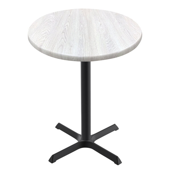 Picture of Holland Bar Stool OD211-3036BWOD30RWA 36 in. Tall OD211 Indoor & Outdoor All-Season Round Table with 30 in. Dia. White Ash Top
