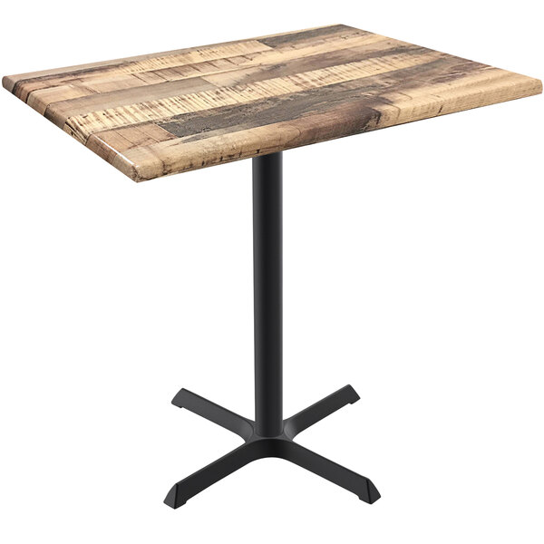 Picture of Holland Bar Stool OD211-3042BWOD3048Rustic 42 in. Tall OD211 Indoor & Outdoor All-Season Rectangle Table with 30 x 48 in. Rustic Top&#44; Brown