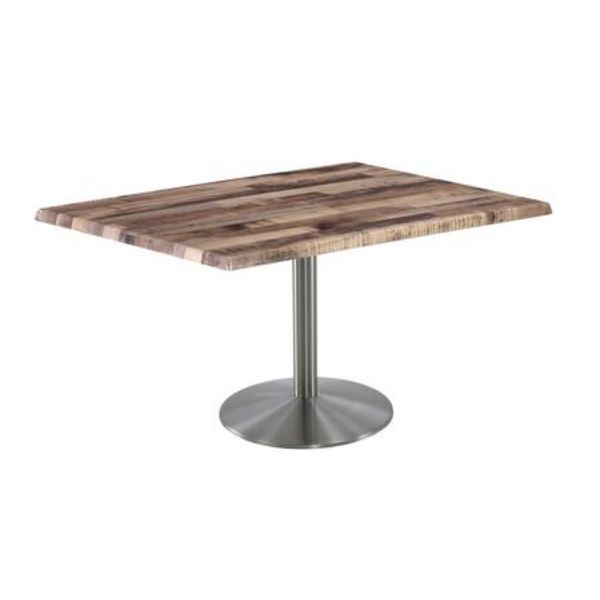 OD214-2230SSOD3048Rustic 30 in. Tall OD214 Indoor & Outdoor All-Season Rectangle Table with 30 x 48 in. Rustic & Stainless Steel Top