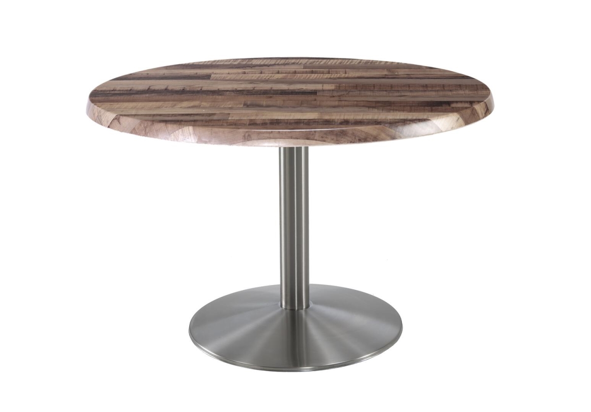 OD214-2230SSOD36RRustic 30 in. Tall OD214 Indoor & Outdoor All-Season Round Table with 36 in. Dia. Rustic & Stainless Steel Top
