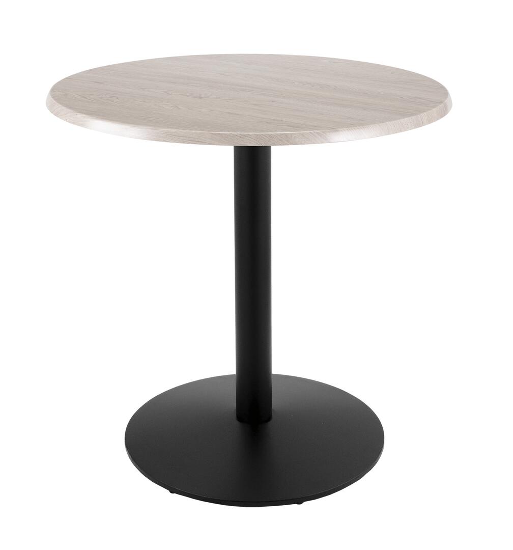 OD214-2236BWOD30RWA 36 in. Tall OD214 Indoor & Outdoor All-Season Round Table with 30 in. Dia. White Ash Top & Black Wrinkle