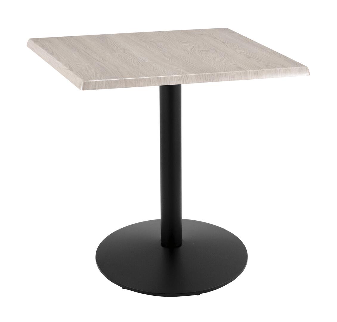 OD214-2236BWOD30SQWA 36 in. Tall OD214 Indoor & Outdoor All-Season Square Table with 30 x 30 in. White Ash Top & Black Wrinkle