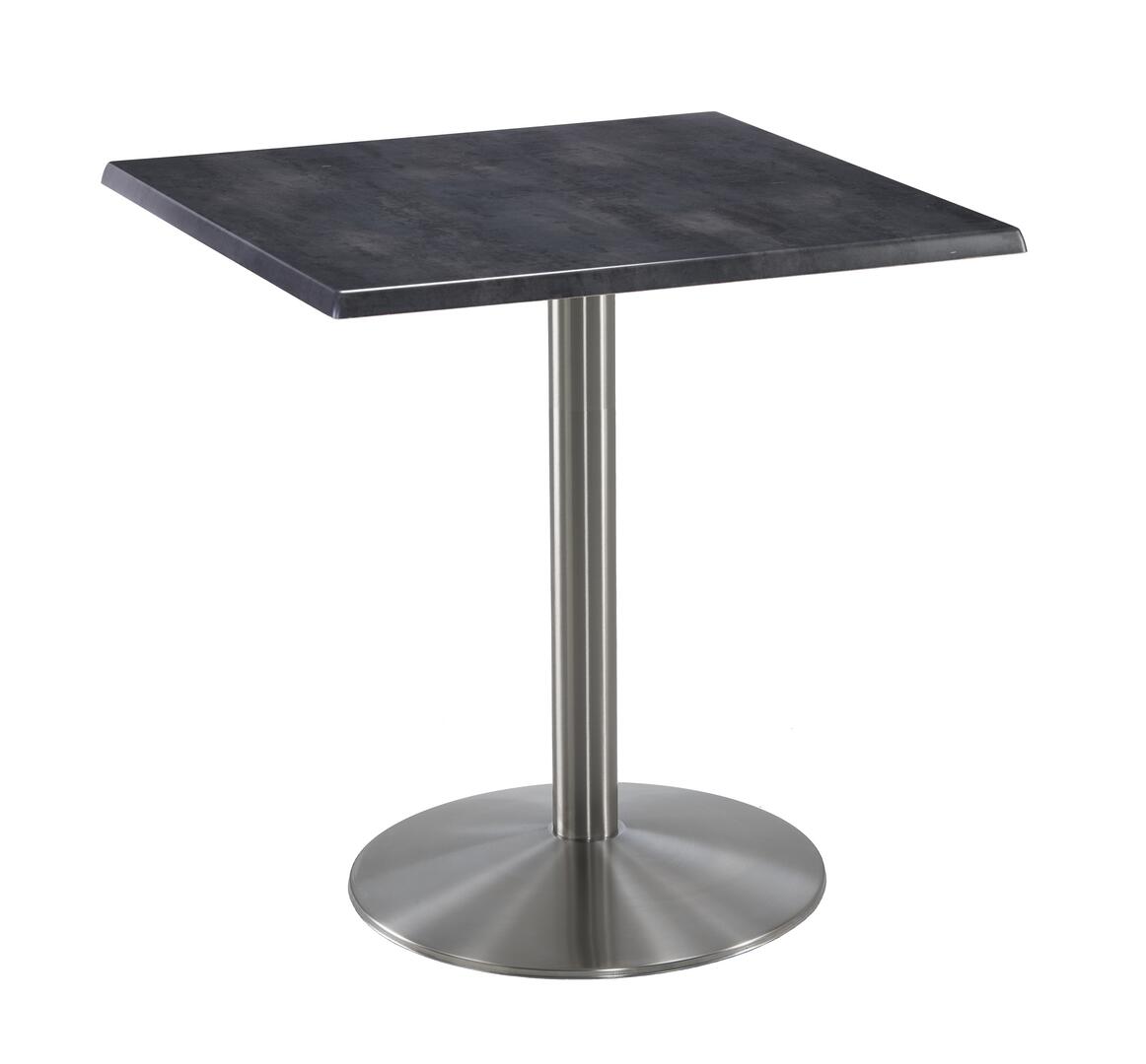 OD214-2236SSOD30SQBlkStl 36 in. Tall OD214 Indoor & Outdoor All-Season Square Table with 30 x 30 in. Black & Stainless Steel Top