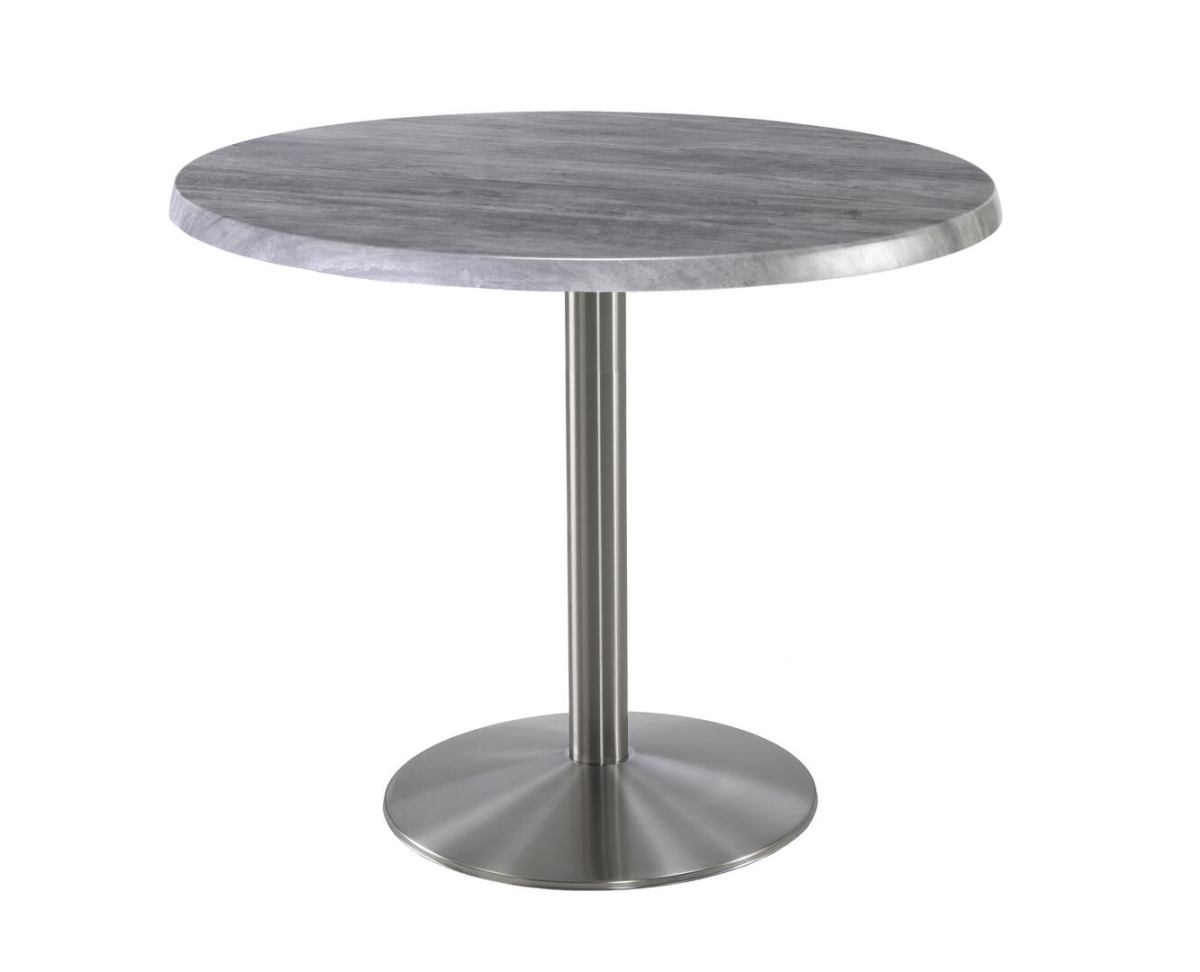 OD214-2236SSOD36RGryStn 36 in. Tall OD214 Indoor & Outdoor All-Season Round Table with 36 in. Dia. Greystone & Stainless Steel Top