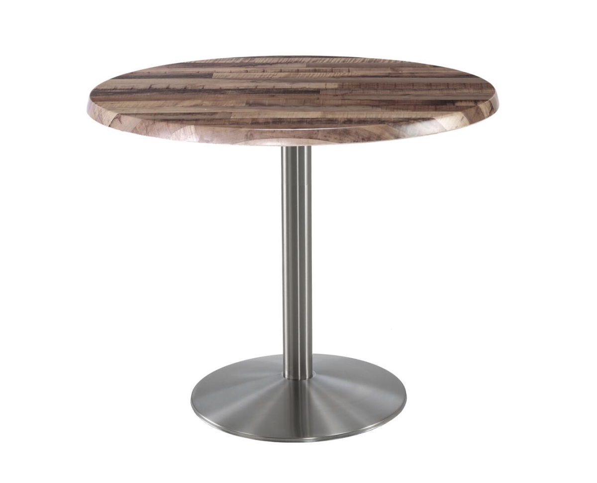 OD214-2236SSOD36RRustic 36 in. Tall OD214 Indoor & Outdoor All-Season Round Table with 36 in. Dia. Rustic & Stainless Steel Top