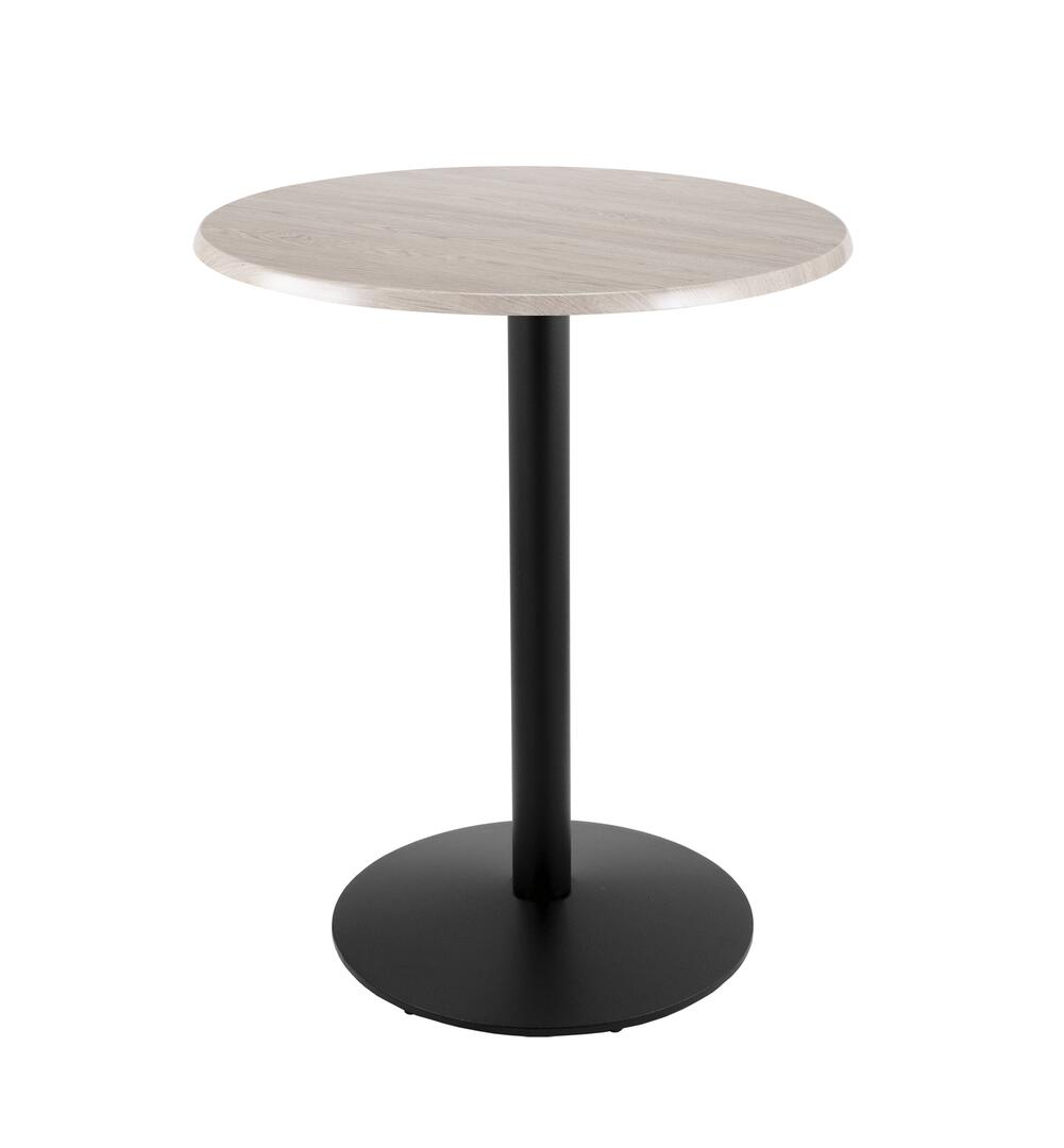 OD214-2242BWOD30RWA 42 in. Tall OD214 Indoor & Outdoor All-Season Round Table with 30 in. Dia. White Ash Top & Black Wrinkle
