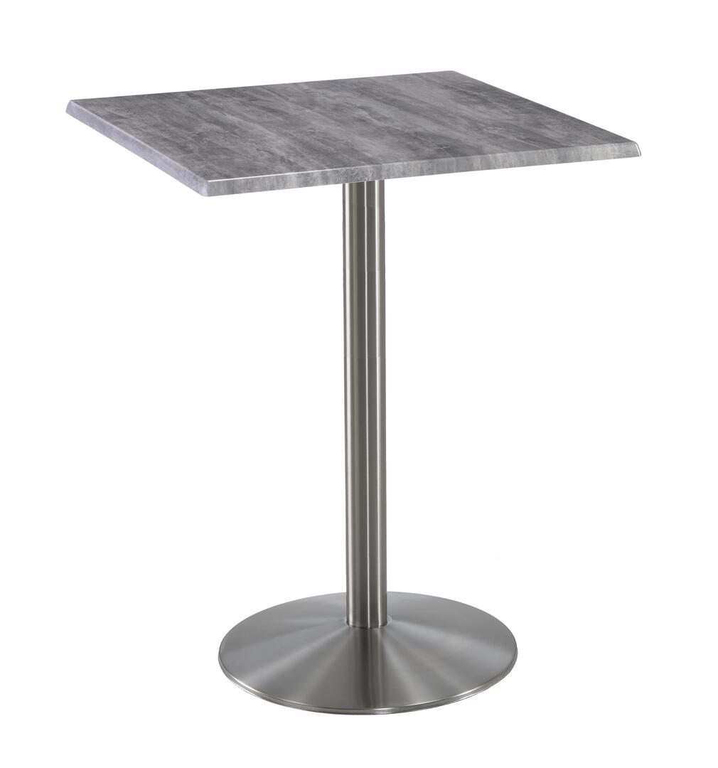 OD214-2242SSOD30SQGryStn 42 in. Tall OD214 Indoor & Outdoor All-Season Square Table with 30 x 30 in. Greystone & Stainless Steel Top
