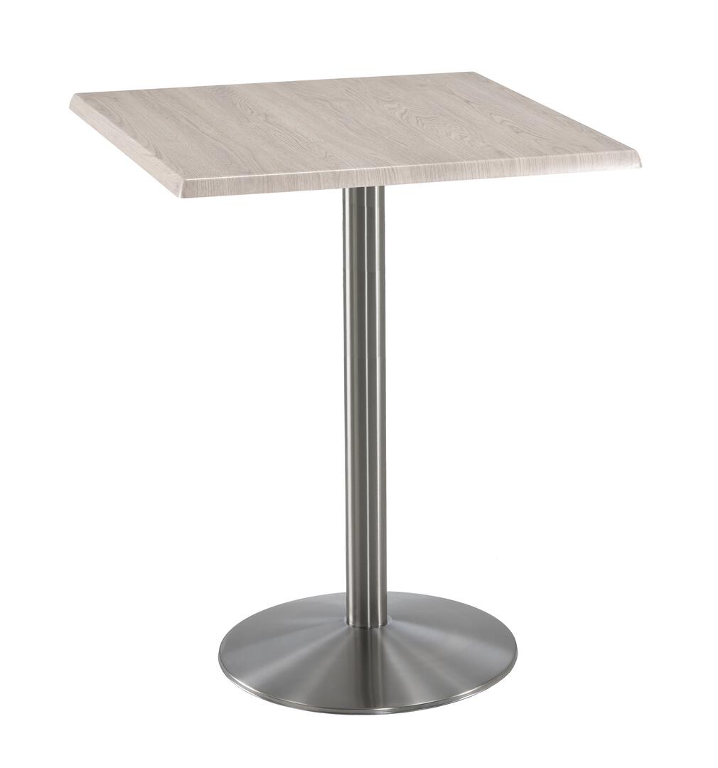 OD214-2242SSOD30SQWA 42 in. Tall OD214 Indoor & Outdoor All-Season Square Table with 30 x 30 in. White Ash & Stainless Steel Top