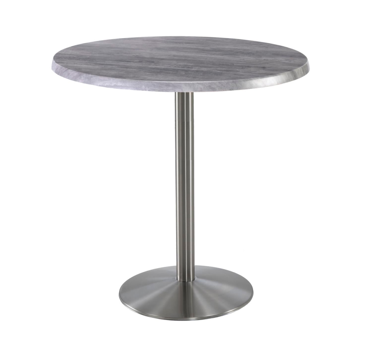 OD214-2242SSOD36RGryStn 42 in. Tall OD214 Indoor & Outdoor All-Season Square Table with 36 in. Dia. Greystone Top