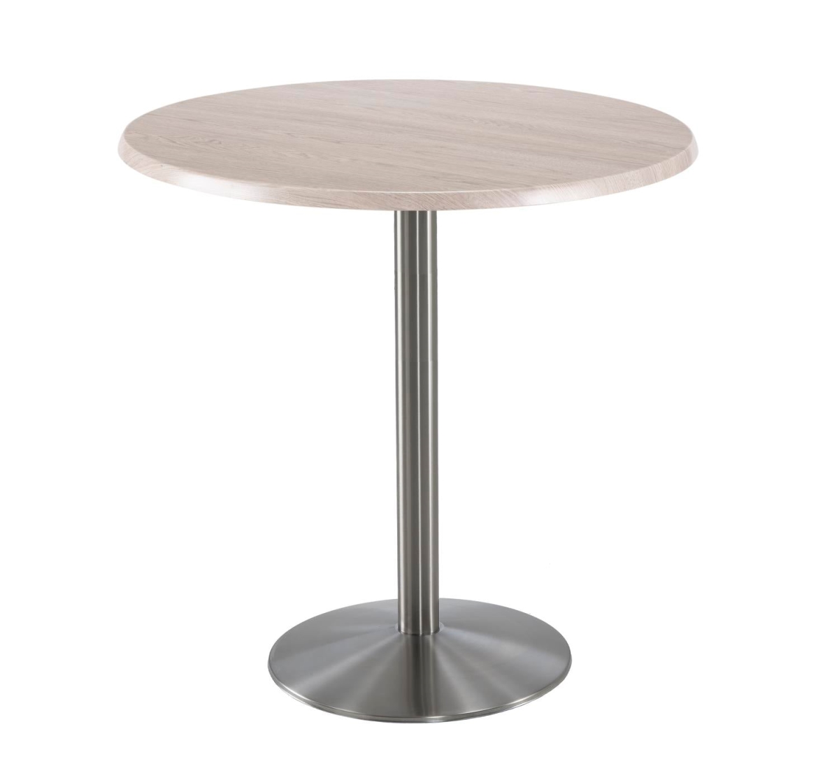 OD214-2242SSOD36RWA 42 in. Tall OD214 Indoor & Outdoor All-Season Square Table with 36 in. Dia. White Ash Top