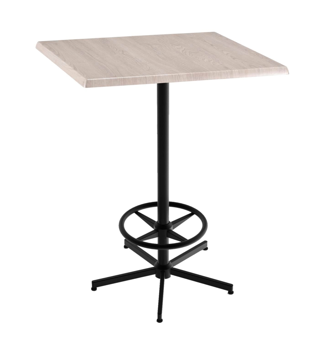 OD21642BWOD30SQWA 42 in. Tall OD216 Indoor & Outdoor All-Season Round Table with 30 x 30 in. Square White Ash Top