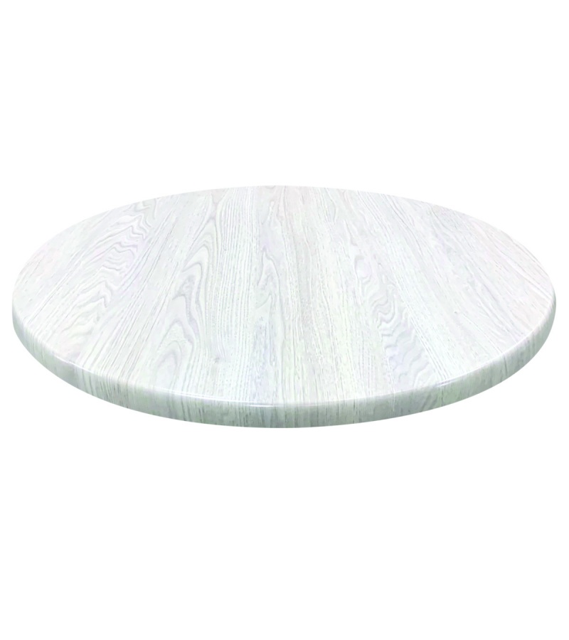 30 in. Dia. White Ash, Indoor & Outdoor All-Season Round Enduro Table Top, White Ash
